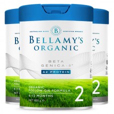 【澳洲直邮】BELLAMY'S贝拉米白金版有机A2婴儿配方奶粉2段800g(6-12个月) 3/6罐装可选